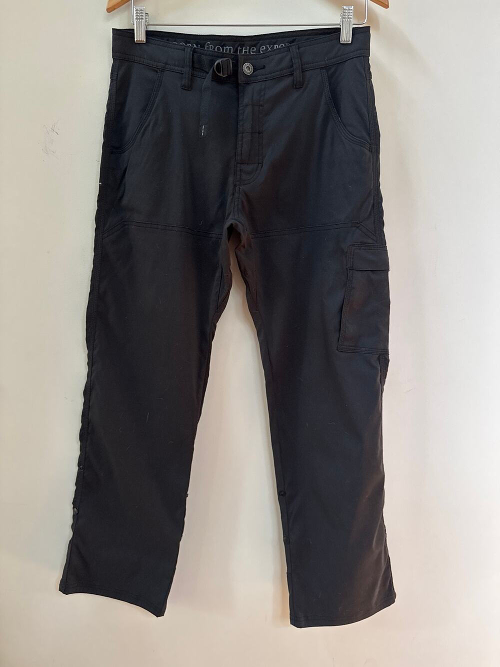 prAna Stretch Zion Pants Mens 31x30 Outdoor Hiking Gray Roll Tab Cargo M4ST30116